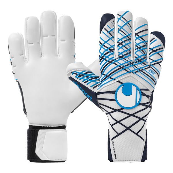 ウールシュポルト uhlsport　サッカーゴールキーパーグローブ　アブソルートグリップ タイト　1011364-01　サッカーGKグラブ　ホワイト×ブルー　特価