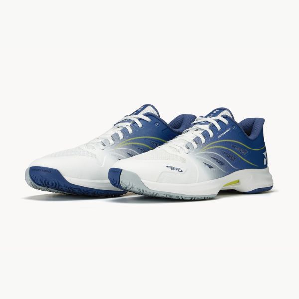 ヨネックス YONEX パワークッションエアラスダッシュ5 GC. SHTAD5GC-100 庭球シューズ UNISEX オムニ(砂入り口・入口人工芝)・粘土厚地の外套用 白いこと/米国海軍