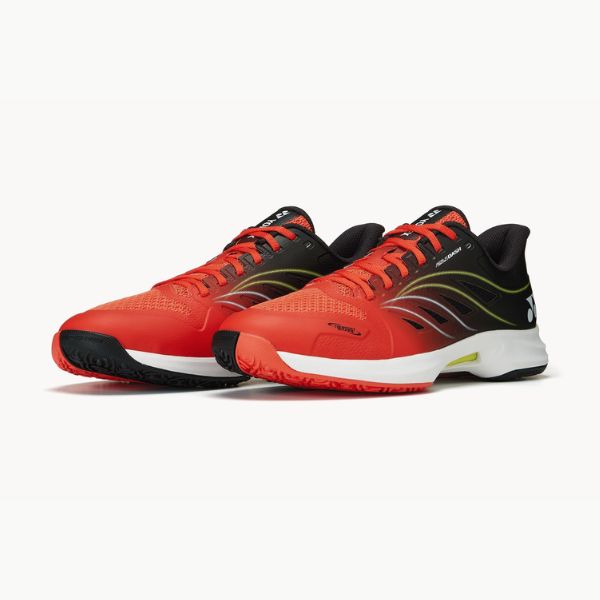 ヨネックス YONEX パワークッションエアラスダッシュ5 GC. SHTAD5GC-674 庭球シューズ UNISEX オムニ(砂入り口・入口人工芝)・粘土厚地の外套用 フレイムレッド