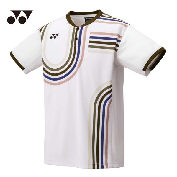 メール便発送可　ヨネックス YONEX　メンズ　ゲームシャツ(半袖トップス)　10639-206　テニス/バドミントンウェア　ナチュラル(ホワイト)