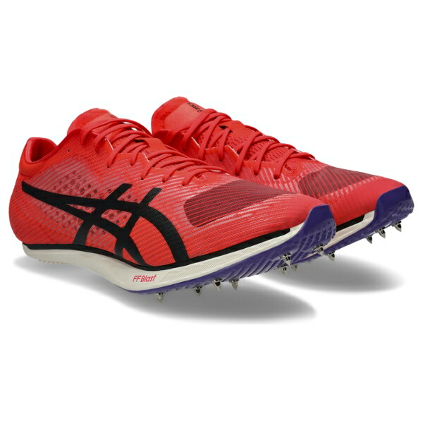アシックス SONICSPRINT ELITE 3 ソニック疾走 エリート3 1093A219-600 地面スパイク FLASH RED/BLACK 【短距離用100m～400m】