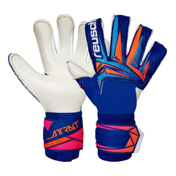 ロイシュ REUSCH　アトラクト デュオ エボリューション　5670055-4126　サッカーGKグラブ / ゴールキーパーグローブ　ブルー×オレンジ