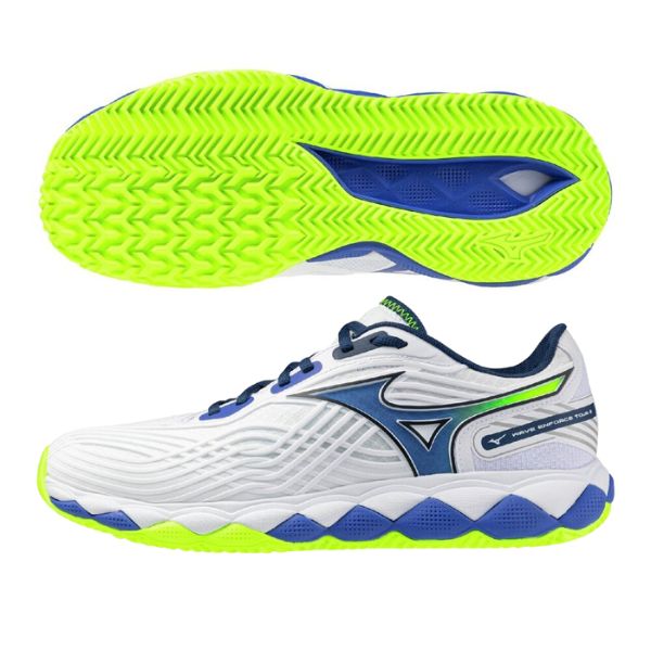 ミズノ MIZUNO ウエーブエンフォースツアー2 OC 61GB260220 庭球シューズ【粘土／砂入り口・入口人工芝(オムニ)厚地の外套】 20：白いこと×青み×黄色