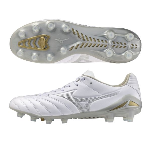 ミズノ MIZUNO モナルシーダネオ 3 PRO / MONARCIDA NEO III PRO P1GA262204 蹴球スパイク お坊っちゃん～成年者大きさ 04：白いこと×ギャラクシーシルバー