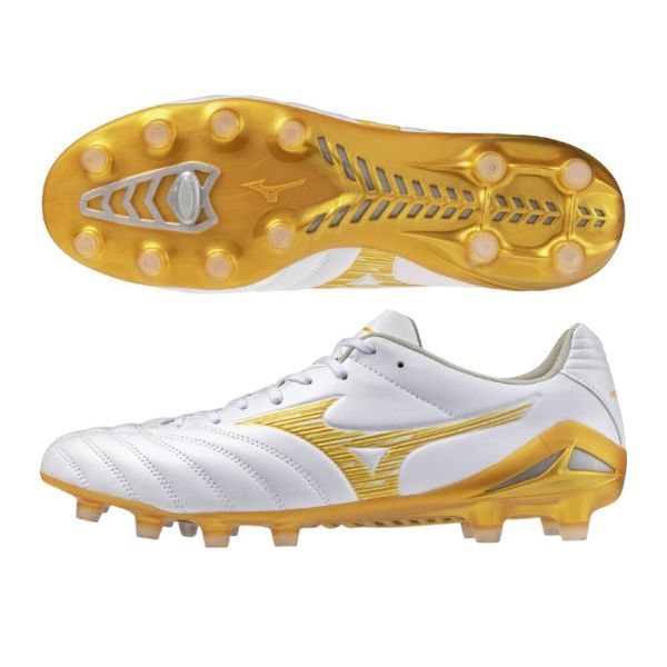 ミズノ MIZUNO モナルシーダネオ 3 PRO / MONARCIDA NEO III PRO P1GA262250 蹴球スパイク お坊っちゃん～成年者大きさ 50：白いこと×ゴールド