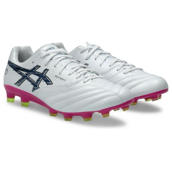 アシックス ASICS DS LIGHT X-FLY PRO 3 1101A072-104 蹴球スパイク DSともし火 白いこと/トワイライトブルー(×サクラ色)