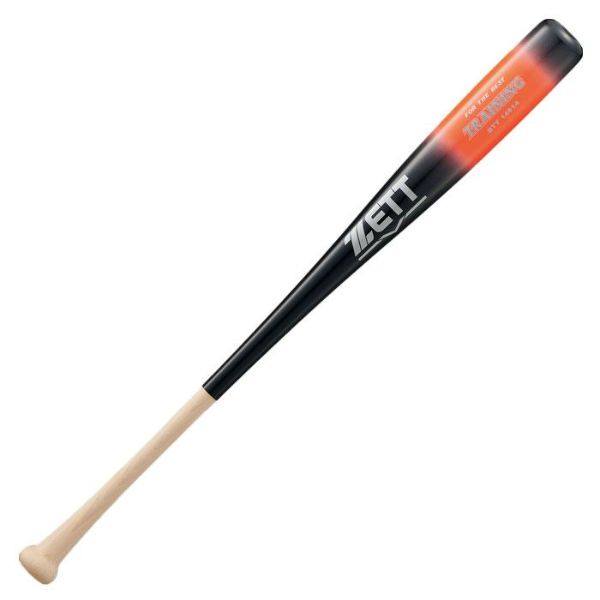 ゼット(ZETT)　トレーニングバット(実打撃可)　BTT14614-1956YK　野球木製バット / スイング、パワートレーニング　ブラック／オレンジ｜フットボールシティ