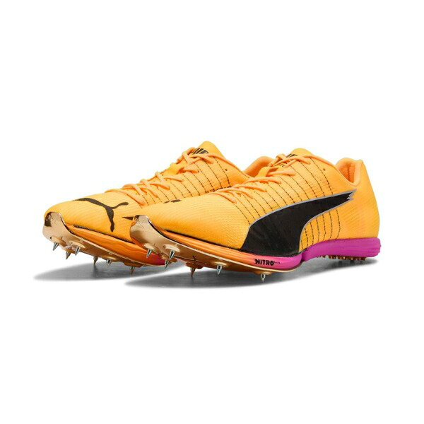 プーマ　エヴォスピード フォルテ ニトロ エリート 陸上スパイク　313304-01　Sun Stream-Pure Magenta-PUMA Black　短距離