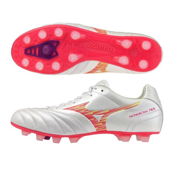 ミズノ MIZUNO モナルシーダネオ 3 広広とした エリート / MONARCIDA NEO III WIDE ELITE P1GA262164 広広とした(幅ひろい) 蹴球スパイク 64：白いこと×サクラ色