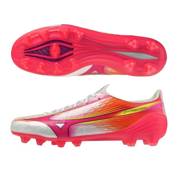 ミズノ ミズノアルファ3 エリート / MIZUNO α III ELITE P1GA266264 蹴球スパイク 64：白いこと×さくら色