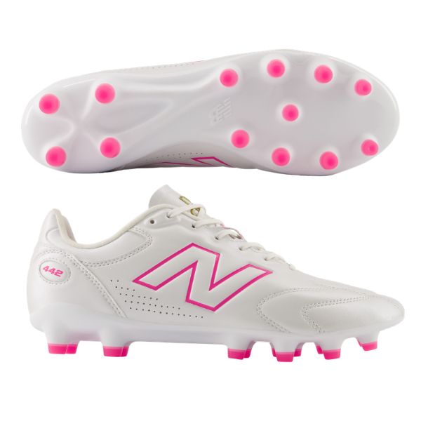 【クーポン対象】ニューバランス NewBalance　442 Pro HG/AG V3 　U42H5TE2E　サッカースパイク　2E(標準幅～幅広)　ホワイト×ピンク 12,027円