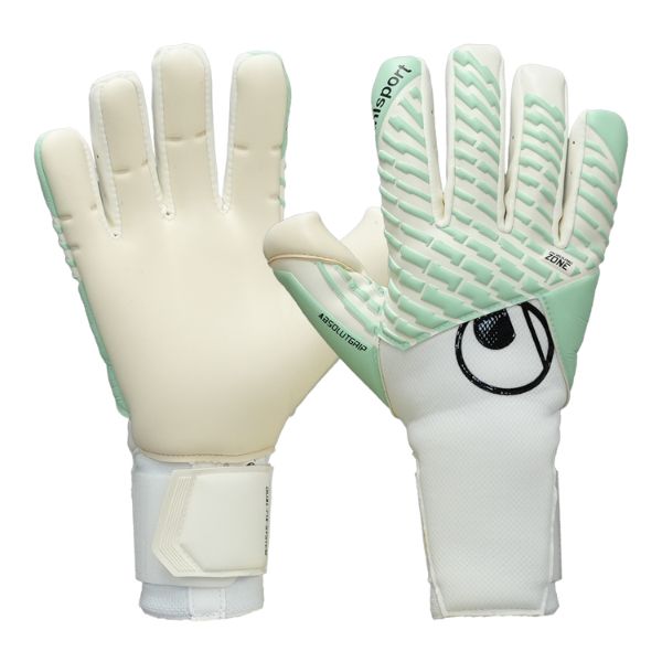 ウールシュポルト uhlsport　ゴールキーパーグローブ　ファングマシーネ　1011398-01　サッカーGKグラブ ホワイト&times;ミント&times;ブラック｜フットボールシティ