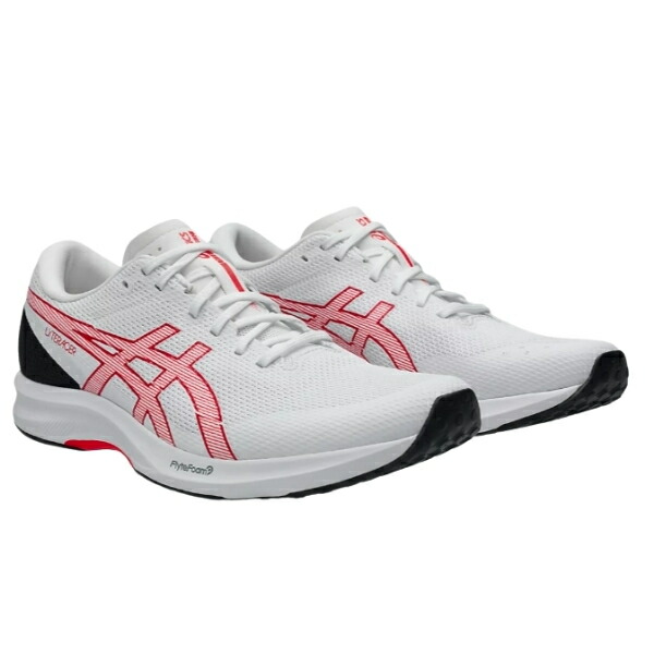 アシックス　ライトレーサー６　LYTERACER 6　1011B971-102　ランニングシューズ　WHITE/FLASH RED