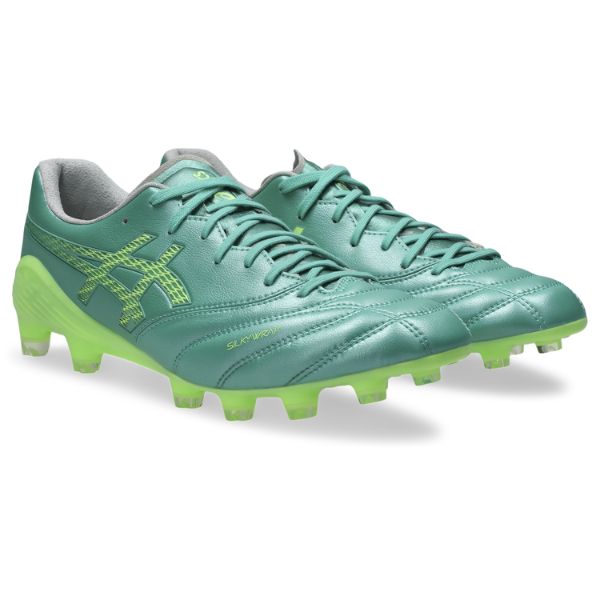 【クーポン対象】アシックス ASICS　DS LIGHT X-FLY 6　1101A076-300　サッカースパイク　DSライト　オーロラグリーン×イルミネートグリーン