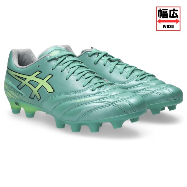 アシックス ASICS DS LIGHT PRO WIDE / ディーエスライト 労働者階級 広広とした 1103A122-300 蹴球スパイク オーロラ緑であること×イルミネートグリーン