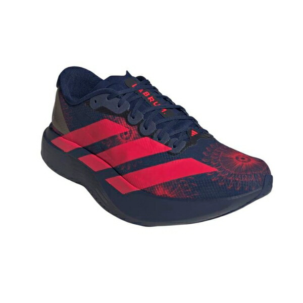 アディダス　アディゼロ EVO SL ウーブン / Adizero EVO SL WOVEN　KI9156　ランニングシューズ　ﾀﾞｰｸﾌﾞﾙｰ/ﾙｼｯﾄﾞﾚｯﾄﾞ/ﾐｭｰﾄﾊﾟｰﾌﾟﾙ｜フットボールシティ