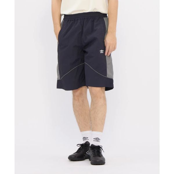 アンブロ UMBRO 【AWAY DAYS】ナイロンウーブンハーフパンツ UF6SHP41M-NV00 蹴球御召しもの(撥水役立つこと/半ズボン/心地よい) 米国海軍