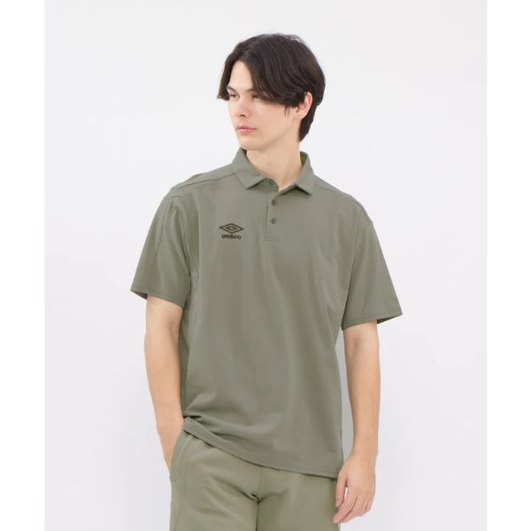 アンブロ UMBRO 【COACHERS】コーチャーズポロシャツ UF6SHS70M-BG00 蹴球お召しもの(半袖プルオーバー/伸ばすこと原料品/管理すること者/移し替える着) ベージュ