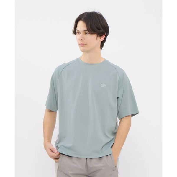 アンブロ UMBRO 【AWAY DAYS】半袖プラクティスシャツ UF6SHT55M-BL00 蹴球お召しもの(半袖プルオーバー/伸ばすこと原料品/読み合わせる/移し替える着) 青色