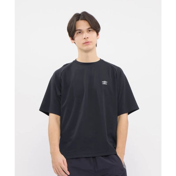 アンブロ UMBRO 【AWAY DAYS】半袖プラクティスシャツ UF6SHT55M-NV00 蹴球お召しもの(半袖プルオーバー/伸ばすこと原料品/読み合わせる/移し替える着) 米国海軍