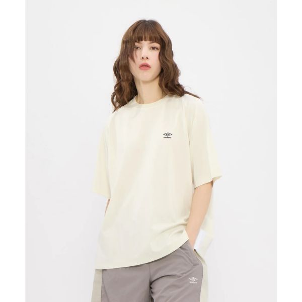 アンブロ UMBRO 【AWAY DAYS】半袖プラクティスシャツ UF6SHT55M-WH00 蹴球お召しもの(半袖プルオーバー/伸ばすこと原料品/読み合わせる/移し替える着) 白いこと