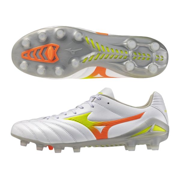 ミズノ MIZUNO モナルシーダネオ 3 PRO / MONARCIDA NEO III PRO P1GA262254 蹴球スパイク お坊っちゃん～成年者大きさ 54：白いこと×黄色×オレンジ色