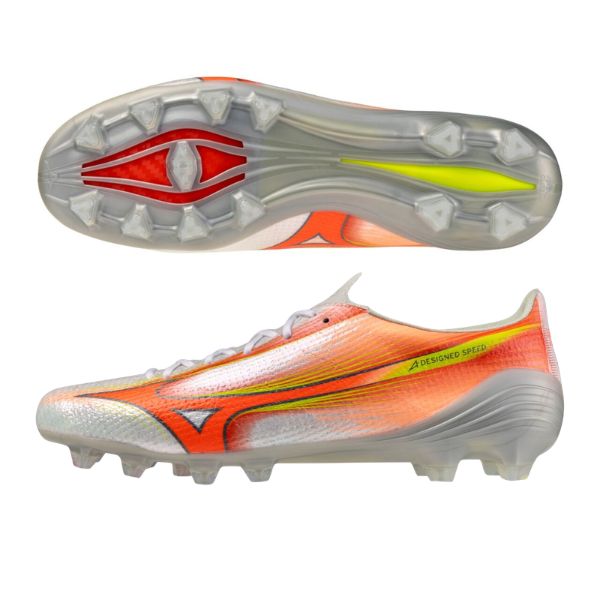 ミズノ ミズノアルファ3 エリート / MIZUNO α III ELITE P1GA266254 蹴球スパイク 54：白いこと×オレンジ色×黄色