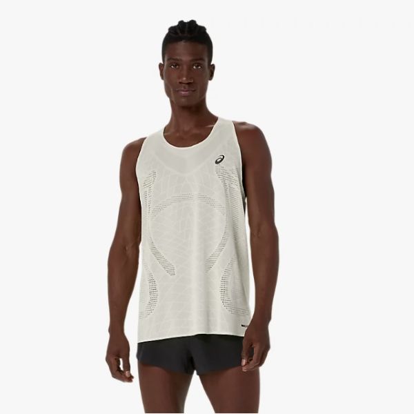 メール便発送可 アシックス METARUNシングレット METARUN SINGLET 2011D508-100 ランニング ウェア CREAM｜フットボールシティ