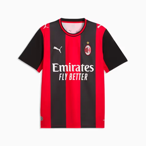 プーマ PUMA サッカー 2026-27 ACミラン ホーム レプリカ 半袖 ユニフォーム 784121-01 サッカーウェア ブラック&times;レッド｜フットボールシティ