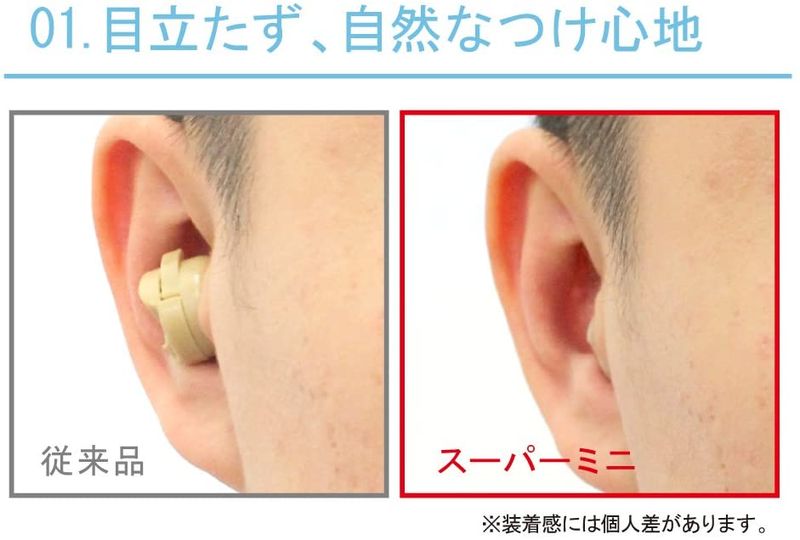 楽天市場 クーポン配布中 超小型集音器 スーパーミニ 両耳用2個セット 肌色 耳穴式集音器 集音機 目立たず自然な着け心地 1円玉より小さい テレビ 音声 敬老の日 年配者 プレゼント マツカメショッピング