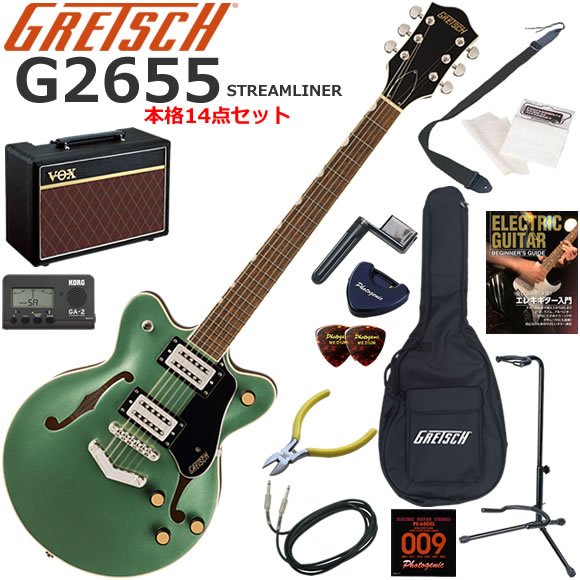 Gretsch グレッチ G2655 Streamliner/SOV エレキギター 初心者セット 人気のVOX Pathfinder10が入った本格14点セット｜伊藤楽器　店