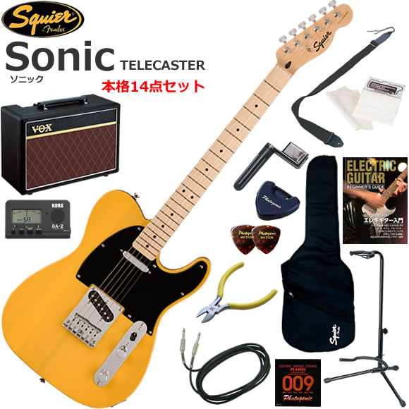 Squier スクワイヤー Squier Sonic Telecaster/BTB エレキギター 初心者セット 人気のVOX Pathfinder10が入った本格14点セット｜伊藤楽器　店 34,970円
