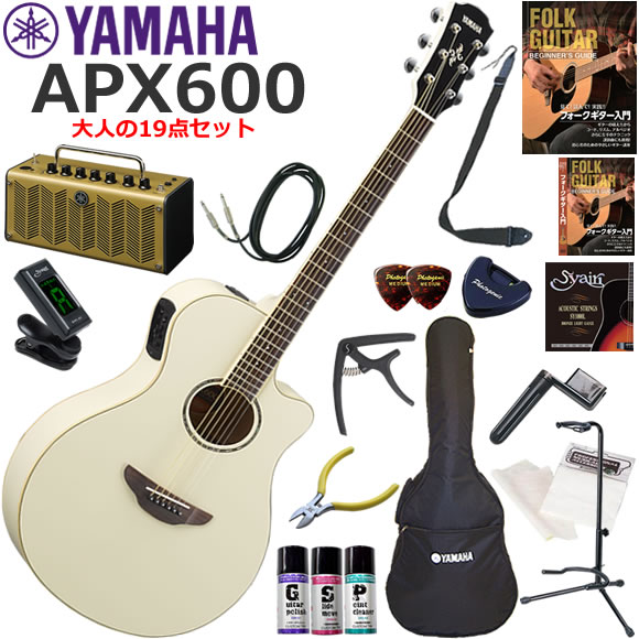 YAMAHA ヤマハ APX600/VW エレアコ 初心者セット レトロなデザインで多機能・高音質のYAMAHA THR5Aが入ってる大人の19点セット|伊藤楽器 店