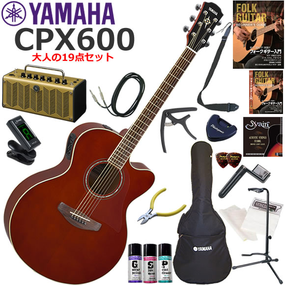 YAMAHA ヤマハ CPX600/RTB エレアコ 初心者セット レトロなデザインで多機能・高音質のYAMAHA THR5Aが入ってる大人の19点セット|伊藤楽器 店
