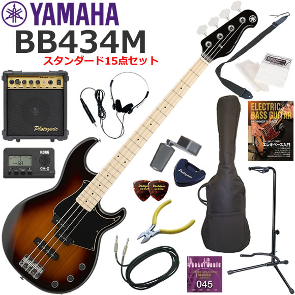 YAMAHA ヤマハ BB434M/TBS エレキベース 初心者セット 10wアンプが入ったスタンダード15点セット|伊藤楽器 店