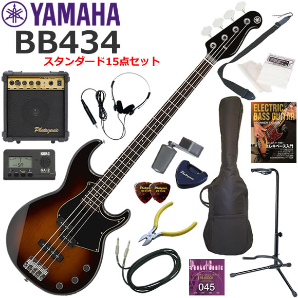 YAMAHA ヤマハ BB434/TBS エレキベース 初心者セット 10wアンプが入ったスタンダード15点セット|伊藤楽器 店