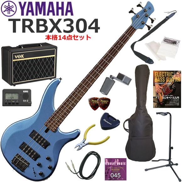 YAMAHA ヤマハ TRBX304/FTB エレキベース 初心者セット 人気のVOX Pathfinder10が入った本格14点セット｜伊藤楽器　店