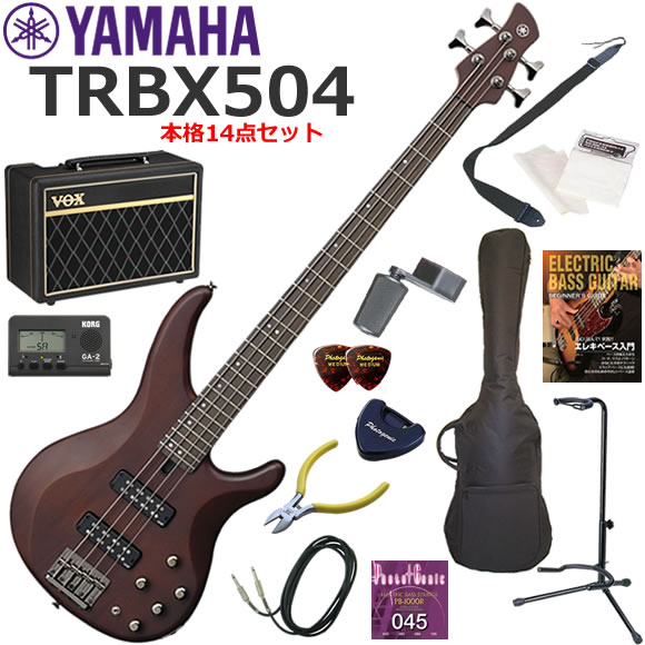 YAMAHA ヤマハ TRBX504/TBR エレキベース 初心者セット 人気のVOX Pathfinder10が入った本格14点セット｜伊藤楽器　店