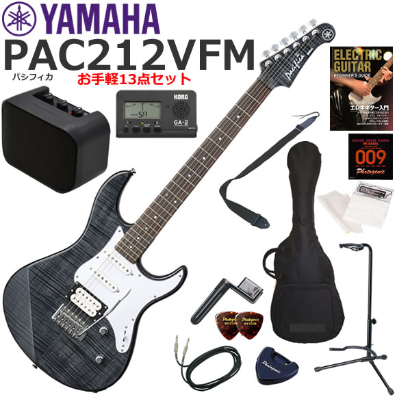 YAMAHA ヤマハ Pacifica PAC212VFM/TBL エレキギター 初心者セット ミニアンプが入ったお手軽13点セット|伊藤楽器 店