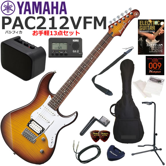 YAMAHA ヤマハ Pacifica PAC212VFM/TBS エレキギター 初心者セット ミニアンプが入ったお手軽13点セット|伊藤楽器 店
