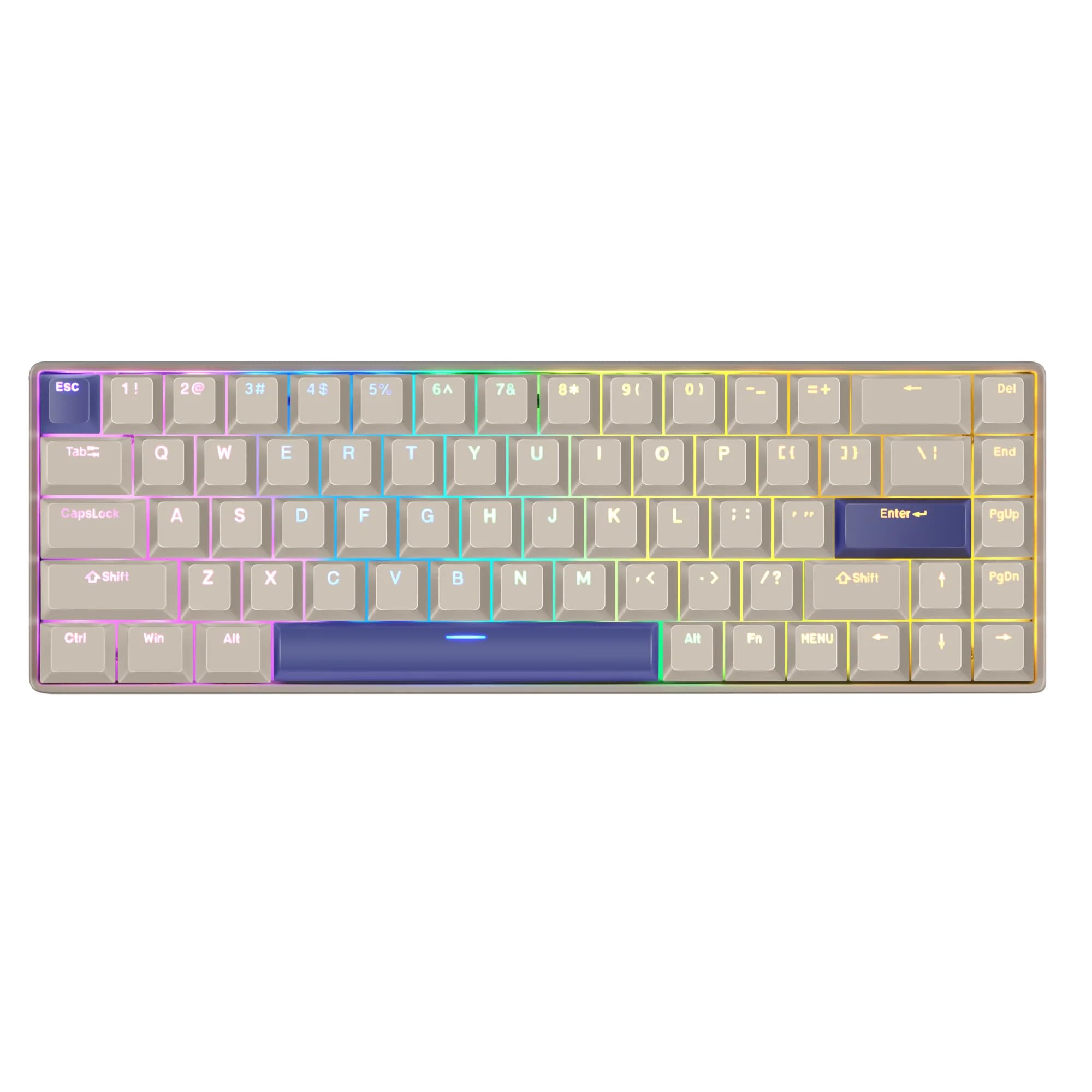 DrunkDeer G65 ラピッドトリガー キーボード メカニカル 磁気スイッチ 68キー OEMプロファイル PBTキーキャップ ダブルショット ゲーミングキーキャップ カスタム