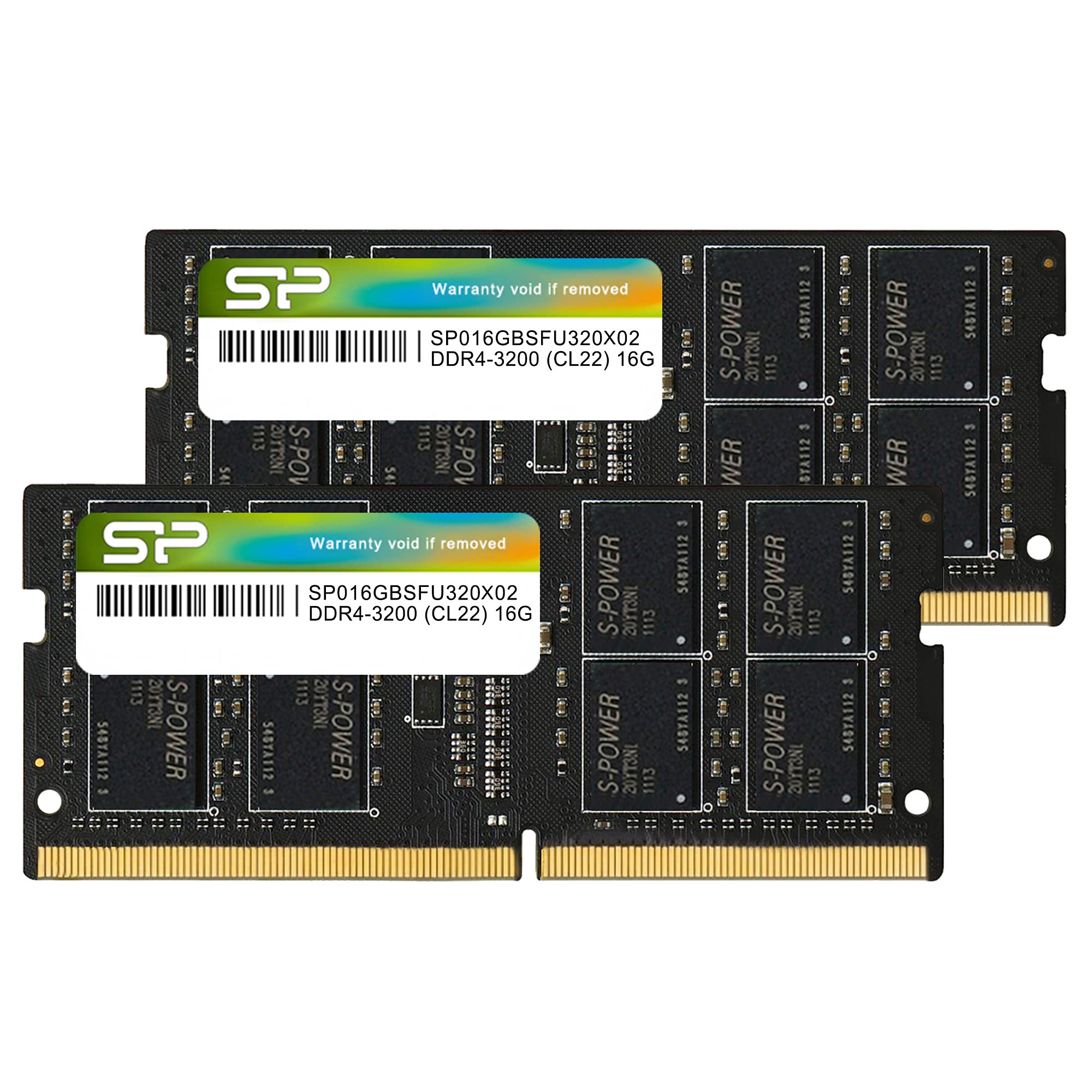 シリコンパワー ノートPC用メモリ DDR4-3200 (PC4-25600) 16GB×2枚 (32GB) 260Pin 1.2V CL22 SP032GBSFU320X22|松陰屋 店