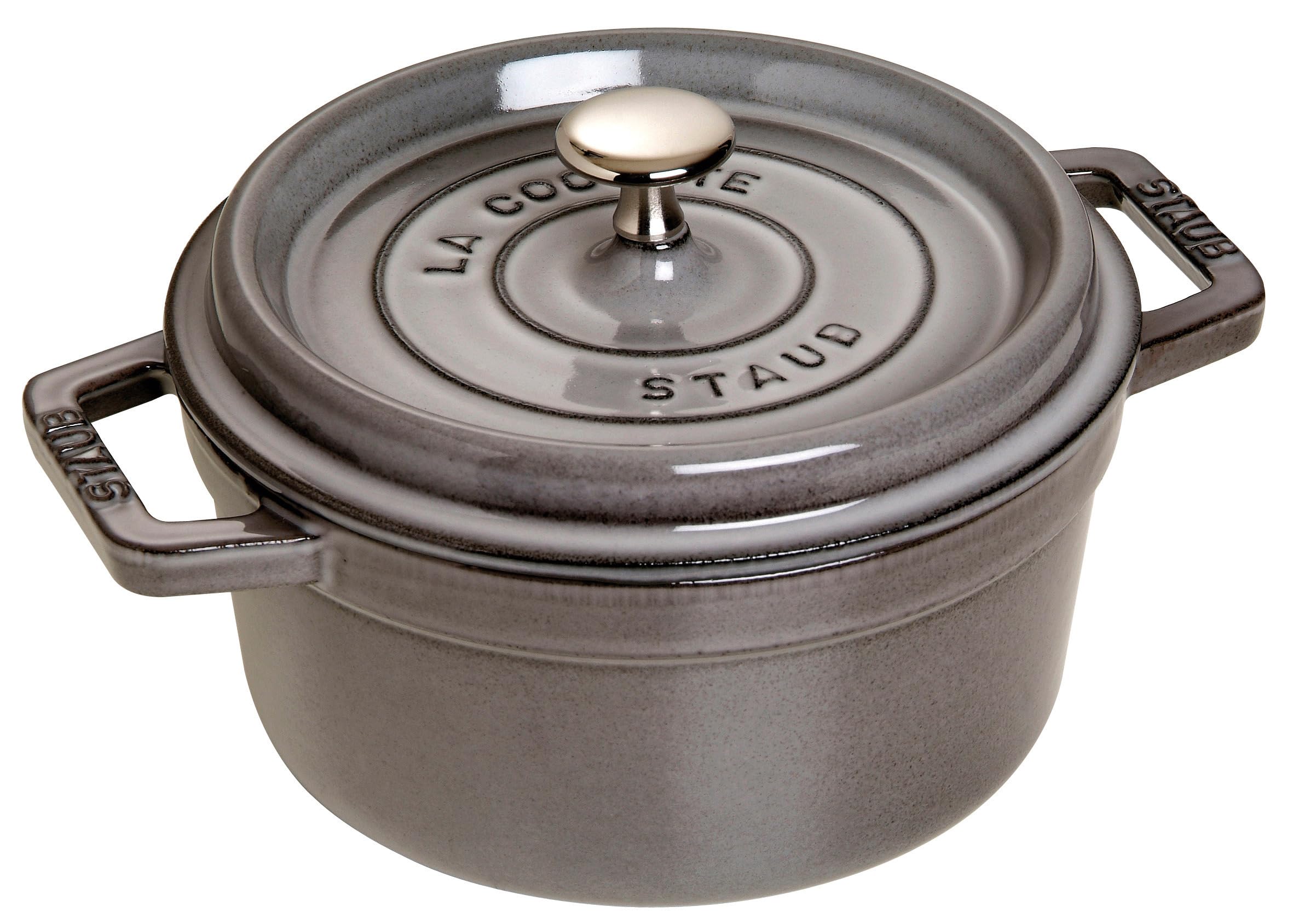 staub ストウブ 「 ピコ ココット ラウンド 薄墨色 20糎 」 両手 鋳込み ホーロー 鍋 IH相応う 【禾穀類電話番号付き添い人日本置き目売りわたす品】 La Cocotte Round 40509-304