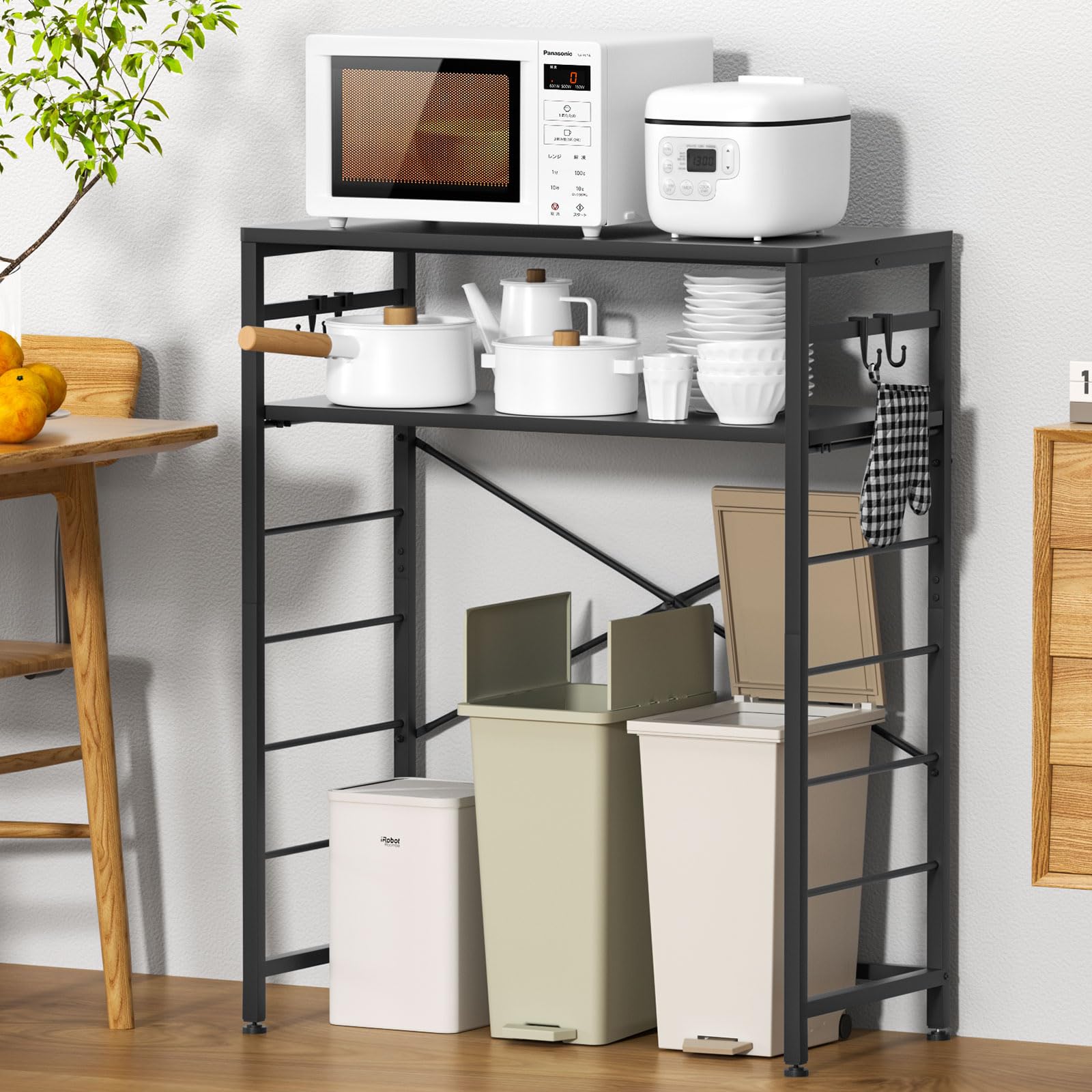 楽天市場】YDH ゴミ箱上ラック 幅80×奥行40×高さ100cm 5段可動棚