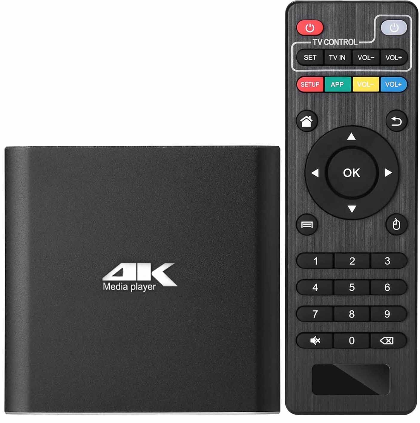 メディアプレーヤー4K 最大4096 *2160p 60fps対応 「H.265/HEVC/VP9対応」 フルHDプレイヤー mp4プレーヤー 1080p TFカード/USBメモリ/HDD/SSDテレビで大画面再生 デジタルサイネージ 自動再生&BGM ス