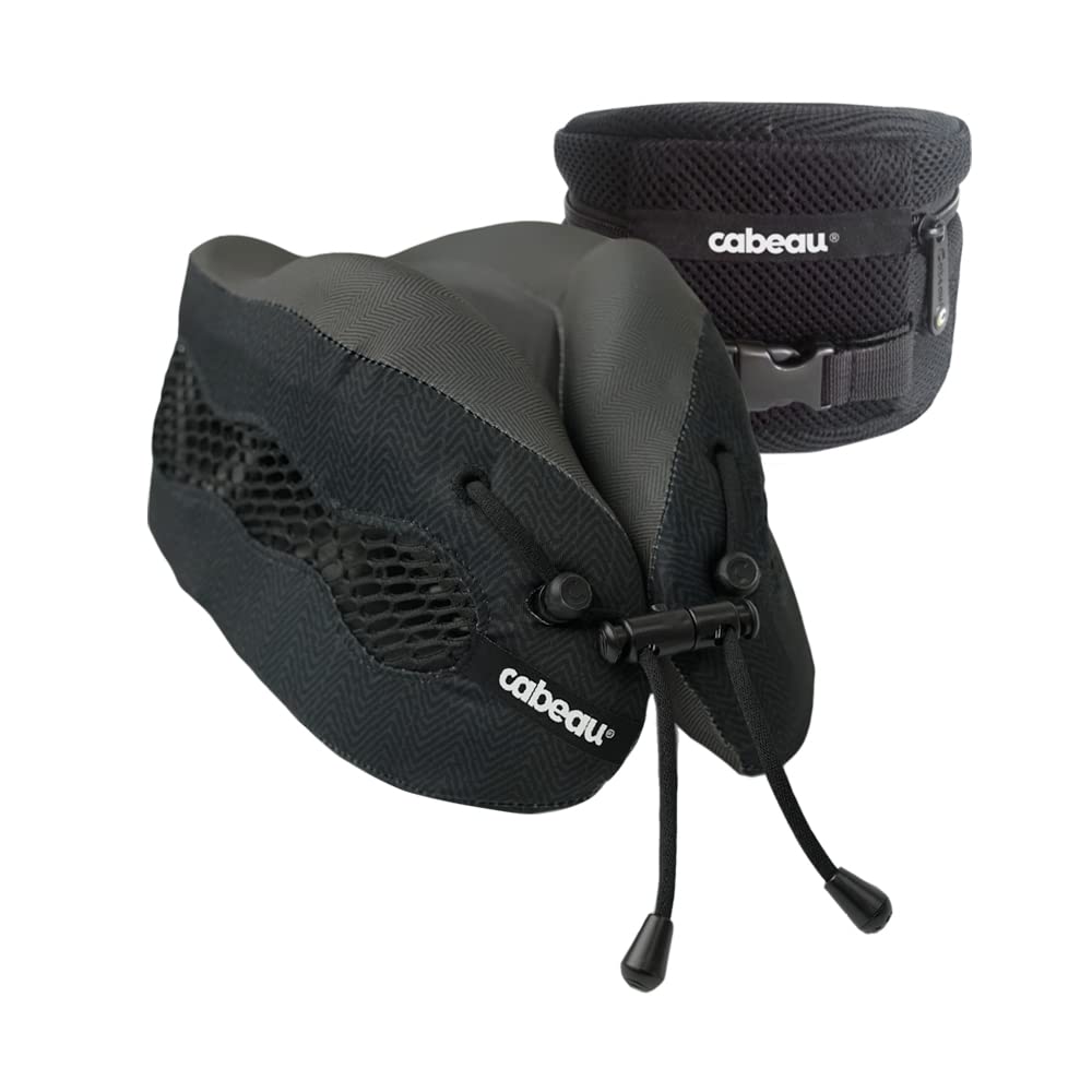 その他 Cabeau Evolution Cool Travel Pillow- The Best Air Circulating Head and Neck Memory Foam Cooling Travel Pillow - Black