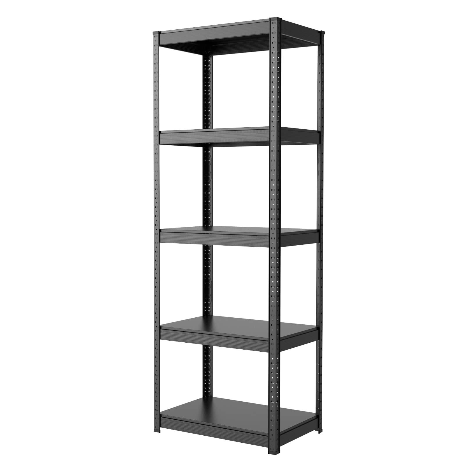 Umimileラック スチールラック 幅60cm 5段 耐荷重120kg/段 メタルラック (幅60×奥行40×高さ171cm, ブラック)