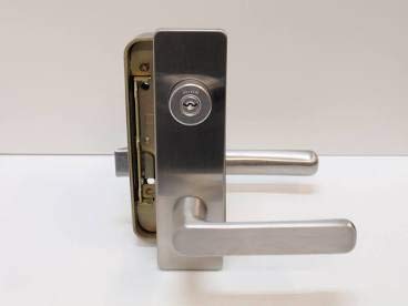 MIWA RAHPC(美和ロック) 面付箱錠 RAHPC(RAタイプ) レバーハンドル型 シルバー 右勝手外開き|松陰屋 店