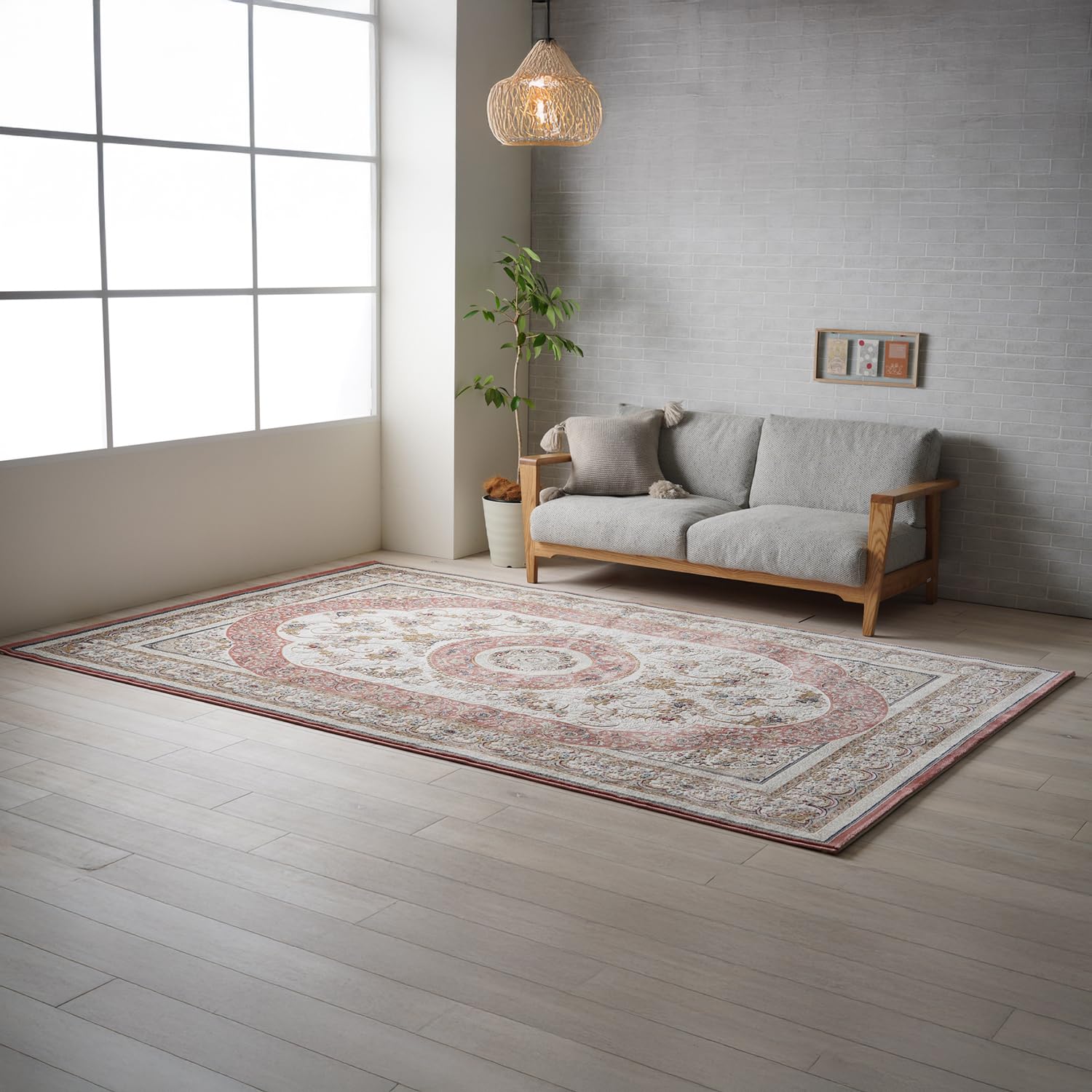イケヒコ ラグ カーペット マット 長方形 輸入 ロザリオ ローズ 約160×230cm デザイン ウィルトン クラシック柄 # 1321580250401|松陰屋 店