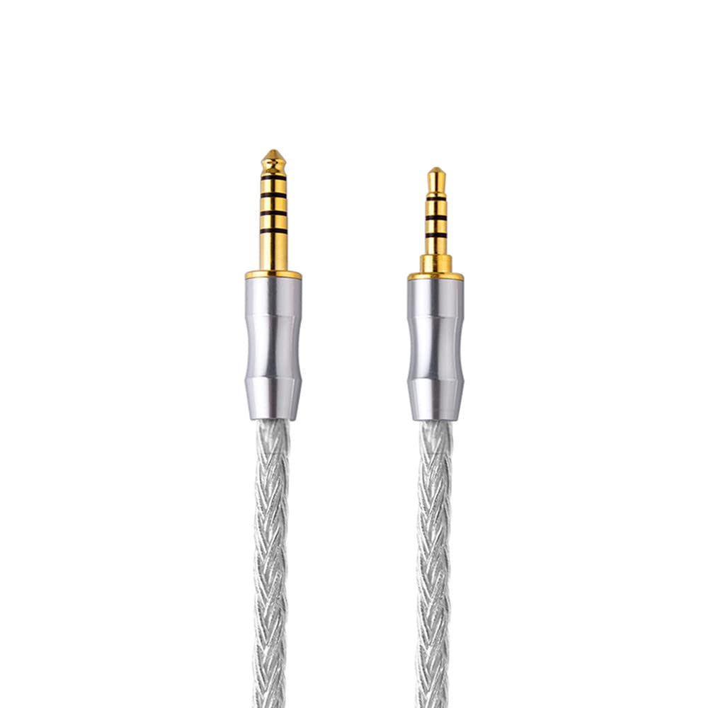 6N単結晶銅・銀メッキ MDR-1A 1000XM3 1000XM4 1000XM5 対応アップグレード・ケーブル【3.5mm 4極 バランス-4.4mm 5極 バランス】ビバボ MSR7 対応 交換用 リケーブル ヘッドフォン ケーブル (200CM)